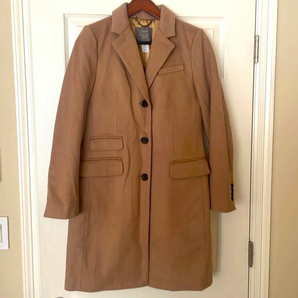 J. Crew camel colored wool peacoat - size 4